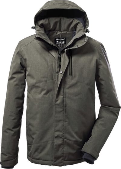 Killtec heren winterjas - functionele winterjas heren - olijf groen - 37589 - maat M
