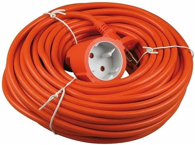 Benson Elektra Verlengsnoer - fel oranje - 20 meter - 1 ingang - binnen / buiten - Verlengkabel - Stroomkabel