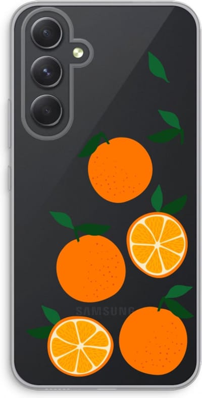 Case Company® - Hoesje geschikt voor Samsung Galaxy A54 hoesje - Will you be my clementine - Soft Cover Telefoonhoesje - Bescherming aan alle Kanten en Schermrand