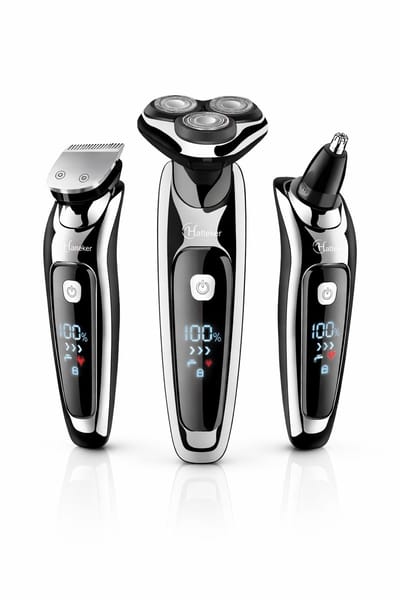 HOB Scheerapparaat - Nat en Droog Scheren - 3-in-1 - Tondeuse - 160 min Accuduur - Waterdicht IPX7 - Scheer Apparaat - Zwart