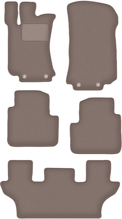 Beige veloursmatten voor: Mercedes R251 / V251 7 zitplaatsen (2005-2013)