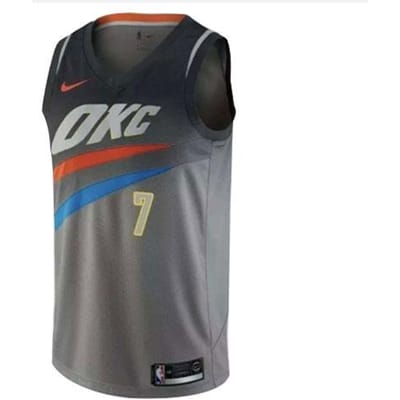 Nike NBA Basketbal Sport Jersey Vest SW Fan Edition Seizoen 2018-19 Thunder #7 Carmelo Anthony Heren Tops Grijs 912134-042 XXXL gray