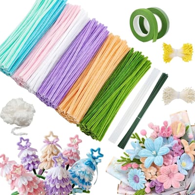 Creatieve pijpenragers set van 500 stuks voor knutselen, bloemen en decoraties