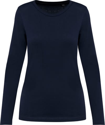 Kariban Premium Supima® dames-T-shirt ronde hals lange mouwen PK303 - Deep Navy - XS
