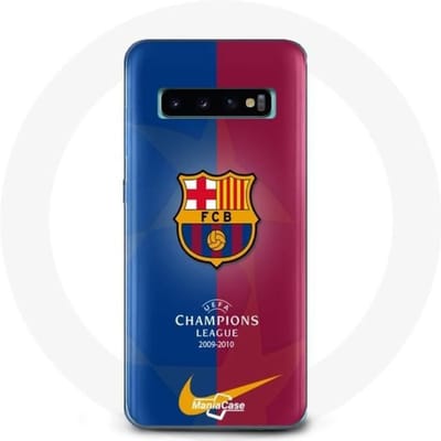 Coque pour Samsung Galaxy S10 Edge FC Barcelone Logo Équipe de football zwart