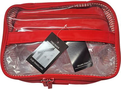 Gillian Jones - Sportline - Reisset - Toilettasset - Box - Make-up tas - Check in set -Afmeting 28 x 19 x 10 cm.