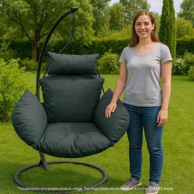 Hangstoelkussen - Zitzak Kussen - Ontspannen Buiten - Wasbare Afneembare Hoes - 82 x 50 x 10 cm - Roze