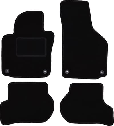 Zwarte veloursmatten voor: Skoda Octavia II stationwagen, liftback (2004-2013)