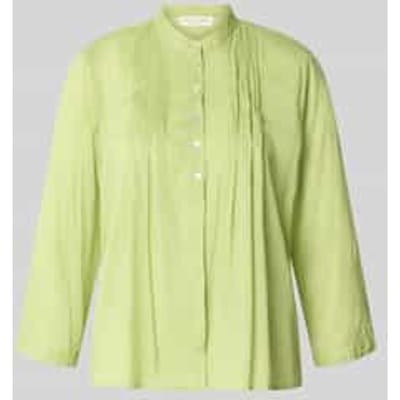 regular fit blouse met draperieën en 3/4-mouw