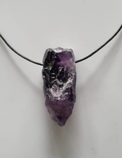 Amethyst hanger ruwe punt