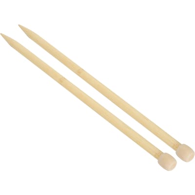 2 stuks Houten Breinaalden 35cm13.8in Grote Maat Enkelpunt Weefgereedschap voor DIY Sjaal 12mm white