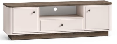 Selsey Vilavio – TV-meubel 2-deurs, lade & open vak, Kasjmier/eikenlook, 160 cm