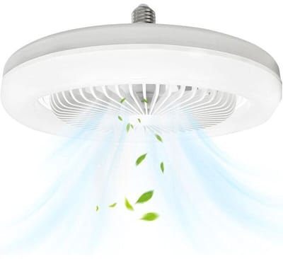 fan-10-inch E27 30W plafondventilator – Stille motor – 3 bedrijfsstanden – 6500K koelwitte LED-verlichting – Eenvoudige installatie