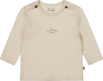 Dirkje - T-Shirt - Biologische katoen - Lange Mouw - Offwhite - Maat 50