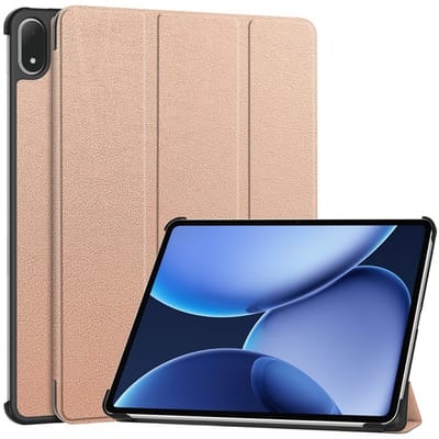 Coverup Tablethoes geschikt voor OnePlus Pad 3 Hoesje - Tri-Fold Book Case met Wake/Sleep - Rose Gold