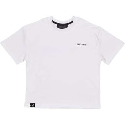 Street Cartel Pure T-shirts Kinder - Wit - Maat 122 - 130 CM - Katoen Jersey