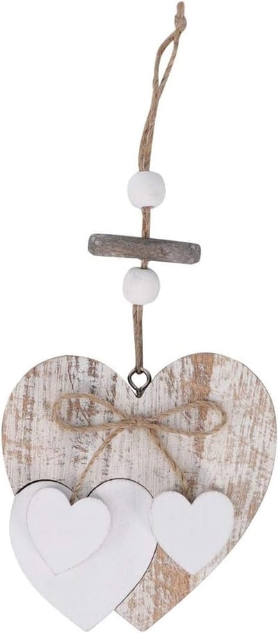 Houten Hartvormige Hangdecoratie voor DIY, Bruiloft en Feestjes - Unieke Wandversiering en Creatief Cadeau