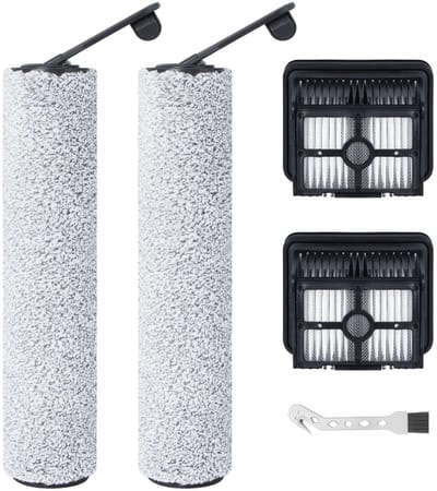 Dailygoods- Borstelrol - 2 Borstelrollen + 2 HEPA-filters - Reserveonderdelen - Reinigingsborstel - Compatibel met Dreame M12 - Stofzuigeraccessoires