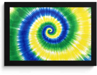 Poster in lijst - Fotolijst 30x20 cm - Posters - Spiraal - Groen - Draaiend - Posterlijst zwart - Decoratie - Wanddecoratie woonkamer - Muurdecoratie slaapkamer