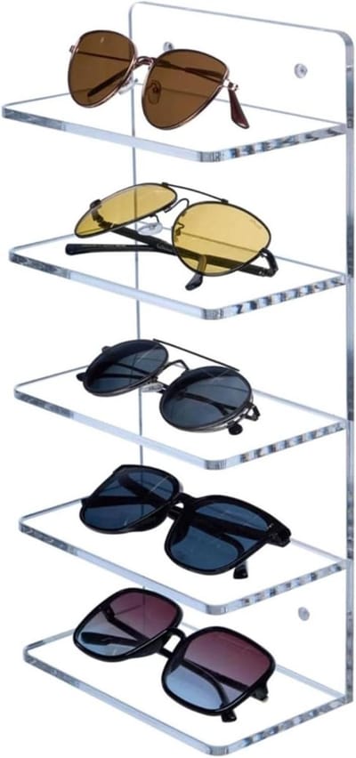 Brillen Organizer - Brillen Display - Collectie Presenteren - Ruimtebesparend 5 Laags - 40 cm Hoog - Transparant