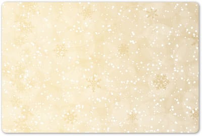 Placemats 45x30 cm - Placemat kunststof - 1 stuk - Kerst - Beige - Sneeuwvlokken - Feestdagen - Borden onderleggers - Decoratie voor op tafel - Keuken tafeldecoratie accessoires - Vinyl onderlegger - Tafelversiering