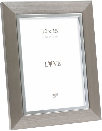 Deknudt Frames fotolijst S45VD1 - zilver met zilverbies - foto 10x15 cm