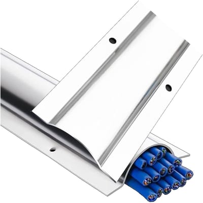 Kabelgoot - Kabelbeschermer Vloer - Kabels Organiseren - Roestvrij Staal - 80mm Breed - Zilverkleurig