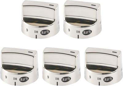 Kachel Controle Knop - Apparaat Vervanging - Keuken Functionaliteit - Hittebestendig Ontwerp - 5.84 x 5.59 cm - Zilver Grijs