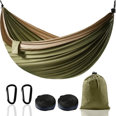 Hangmat XXL voor 2 Personen - Ultralicht, Opvouwbaar & Draagbaar - Perfect voor Buiten en Binnen Activiteiten