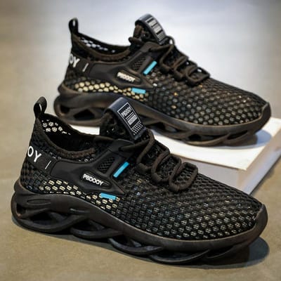 Zomer Mannen Schoenen Nieuwe Ademende Holle Net Schoenen Mannen Sportschoenen Trendy Veelzijdig Dikke Zool Casual Kokosnoot Schoenen Mannen 42 gray