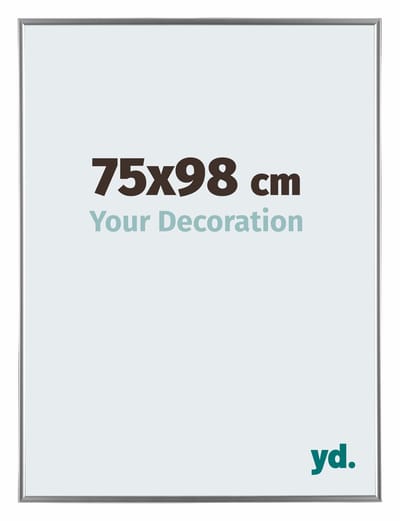 Your Decoration - Fotolijst 75x98 cm - Kunststof - Zilver Hoogglans - Evry