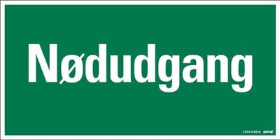 Pickup - NODUDGANG - conform NEN-EN-ISO 7010 bord 30x15 cm
