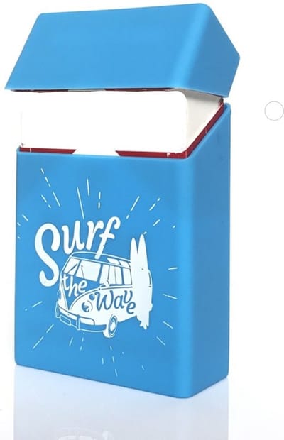 Handige Siliconen Hoesje voor om Sigarettendoosje - Blauw Zomer - Sigaretten Opbergen - Silicoon Cover voor Sigarettendoosje – Beschermende Hoes – Blauw Zomer Design – Sigarettendoosjes – Beschermt Tegen Beschadigingen – Siliconen Cover