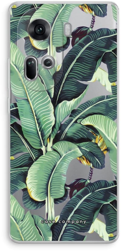 Case Company® - Hoesje geschikt voor Oppo Reno 11 hoesje - Bananenbladeren - Soft Cover Telefoonhoesje - Bescherming aan alle Kanten en Schermrand