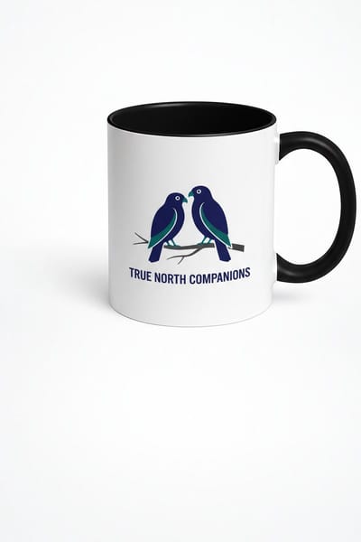 Mok 'True North Companions' met Vogels | Uniek Keramisch Design