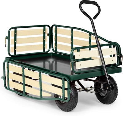 Handwagen voor Zware Lasten - Robuuste Trolley met Inklapbare Zijpanelen en 300 kg Draagvermogen