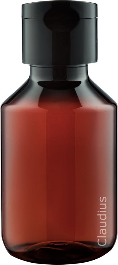Lege Plastic Fles 100 ml PET Amber bruin - met zwarte klepdop - set van 10 stuks - Navulbaar - Leeg