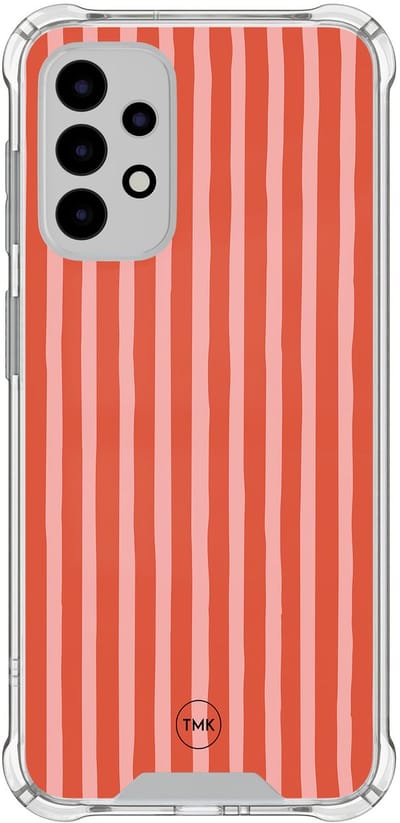 Shockproof hoesje geschikt voor Samsung Galaxy A52 5G - Streepjes - Schokbestendig - Verhoogde randen - TPU case - Extra Sterke Back Cover - Gestreept - Transparant, Multi