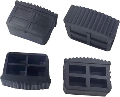 Ladder Voetjes - Antislip Steunen - Vloer Beschermen - Rubberen Materiaal - 4 Stuks - Zwart
