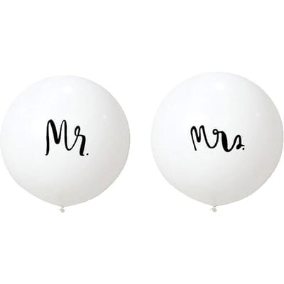 2 stuks/lot 36 inch Reusachtige Ronde Witte Print Latex Ballonnen Bruiloft Valentijnsdag Huwelijksaanzoek Ballon Benodigdheden 36inch 2pcs