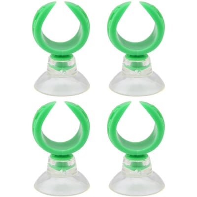 Aquarium Vis Tank Zuignap Clips Luchtleiding Buis Houders Klemmen(Groen Binnendiameter 17.6mm)