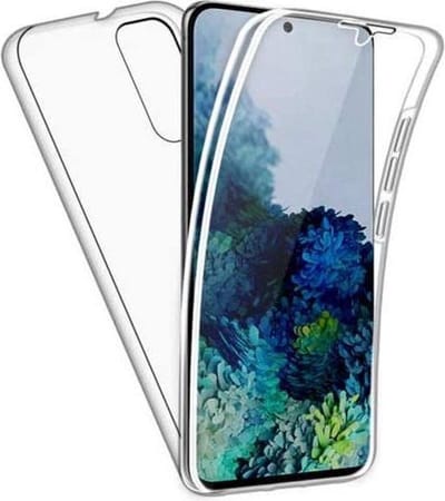 LuxeBass Hoesje geschikt voor Samsung Galaxy S20 Plus - Dubbelzijdig Siliconen hoesje - 2 in 1 (360 graden) - telefoonhoes - gsm hoes - telefoonhoesje
