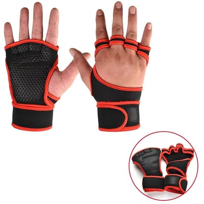 Nieuw 1 Paar Gewichtheffen Trainingshandschoenen Vrouwen Mannen Fitness Sporten Bodybuilding Gymnastiek Grips Gym Hand Palmbeschermer Handschoenen XL