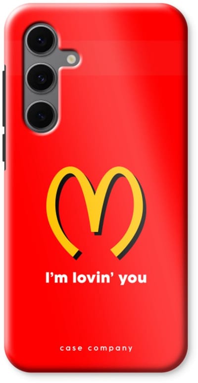 Case Company® - Hoesje geschikt voor Samsung Galaxy S24 FE hoesje - I'm lovin' you - Tough Case - Maximale Bescherming alle Kanten en Schermrand