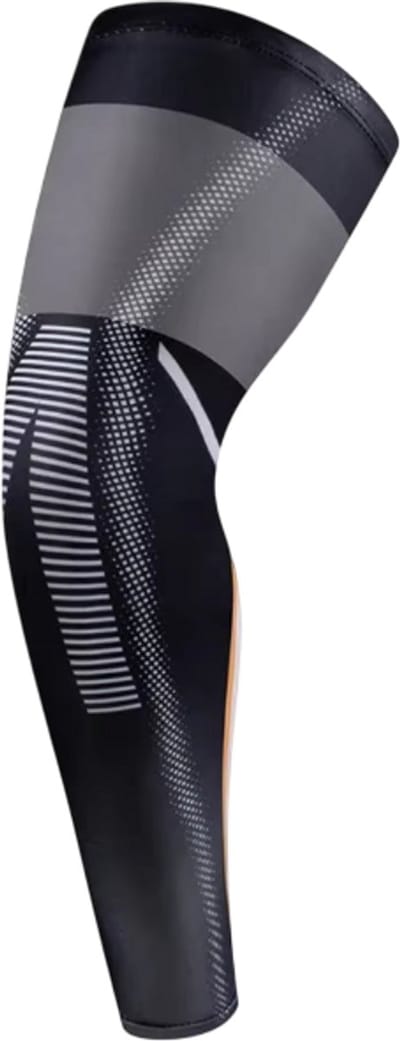 Compressie Been Sleeve Volledige Lengte – Compressiekous voor Spataderen – Sport Beensteun voor Hardlopen & Fietsen – UV-Bescherming – Unisex - Zwart en grijs - Maat M