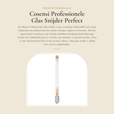 Dailygoods- Glas Snijder Professioneel - Glas Snijder met Olievoeding - Snijgereedschap - Kunststof Handvat - Precisie Snijden - Duurzaam Ontwerp