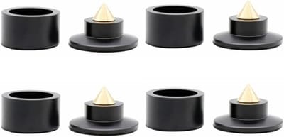 Luidspreker Isolatiepads - Trillingsdempers - Geluid Verbeteren - Aluminium met Veren - 4 stuks - Zwart