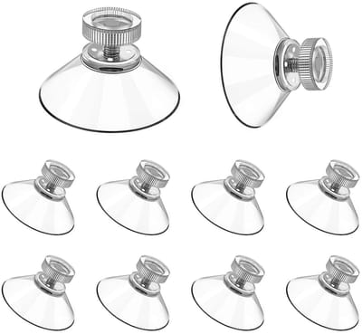 Inovra Plus - Multifunctionele Transparante PVC Zuignap 30 mm - 10 Stuks - Voor Meubels, Keuken en Glas - Schone Oppervlakken - Inclusief Kartelmoer met Schroefdraad