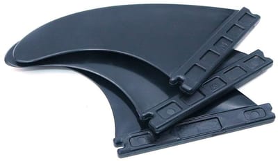 Dailygoods- Surfplank Vinnen Set van 3 - G5 Thruster Vinnen - Kunststof Vinnen - Lichtgewicht - Zwart - Flexibel en Sterk - Surfvinnen
