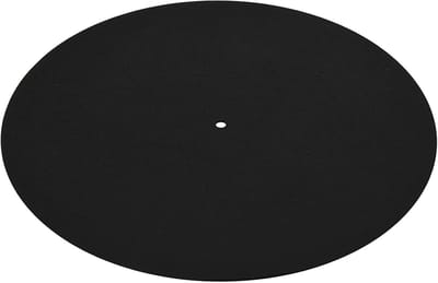 Draaitafelmat Vinyl - Slipmat Platenkussen - Muziek Luisteren - Antistatisch Geluidsverbeterend - 290 mm diameter - Zwart